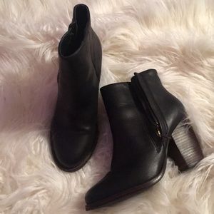 black leather zip up silence and noise booties